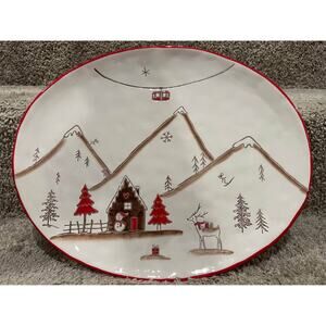 Oval Platter - Rustic Ski Village